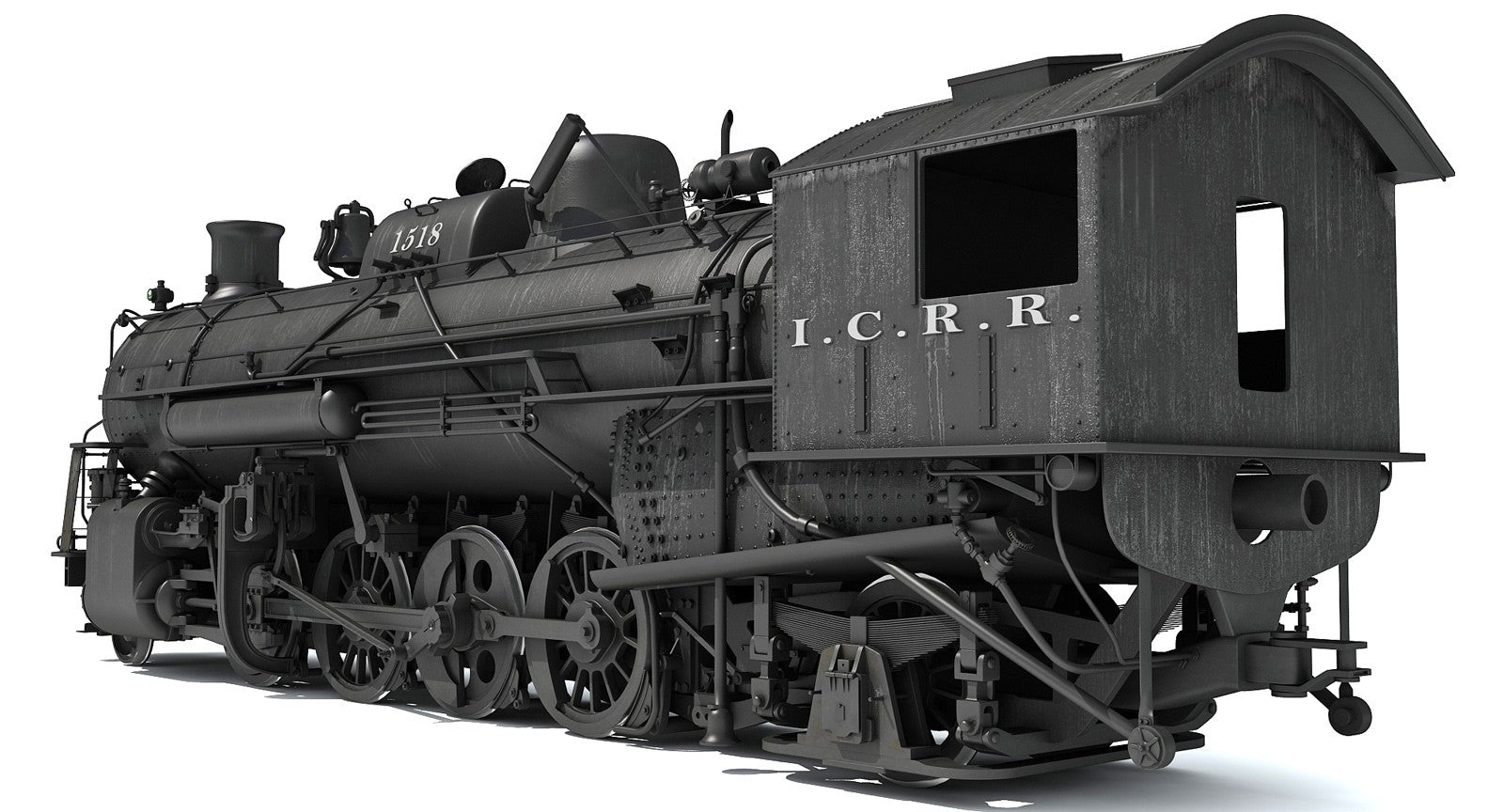 Steam Locomotive 3D Train Model
