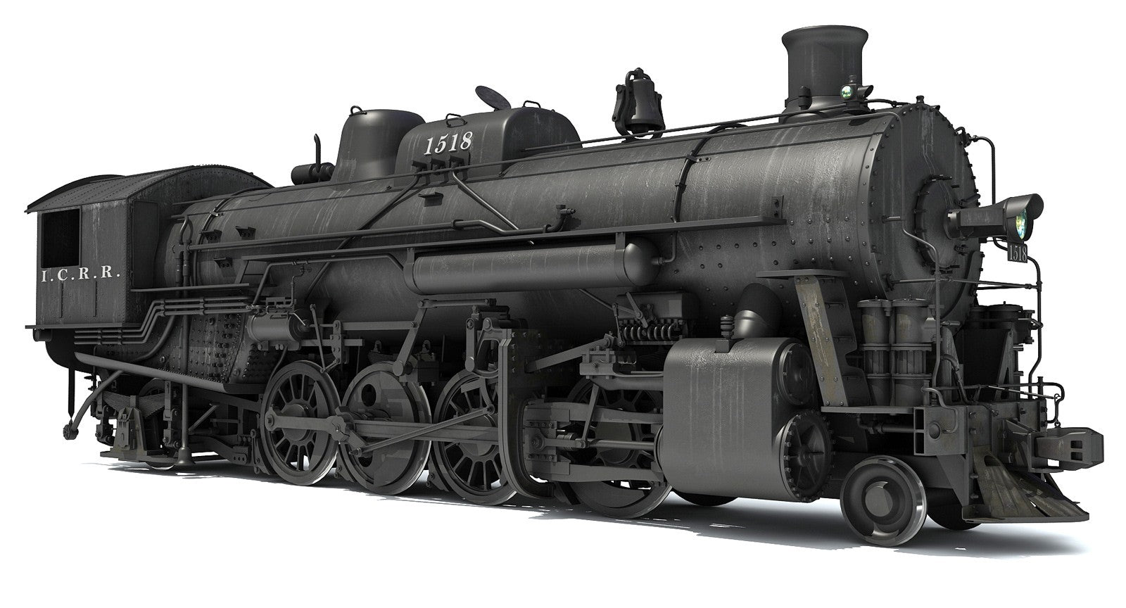 Steam Locomotive Train 3D Models