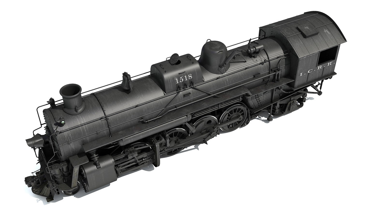 Steam Locomotive Train 3D Models