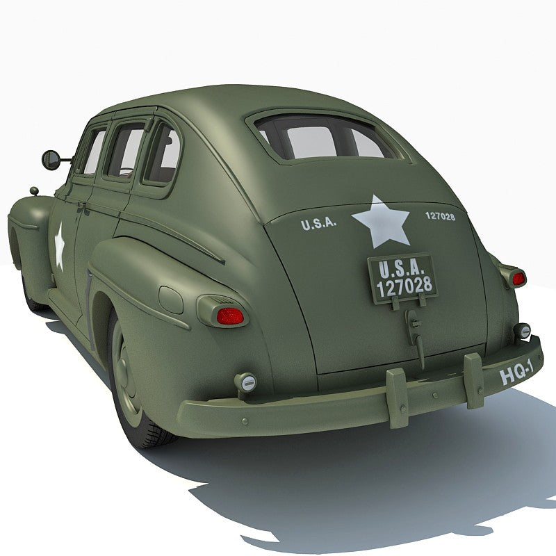 US Army Staff Car 3D Model
