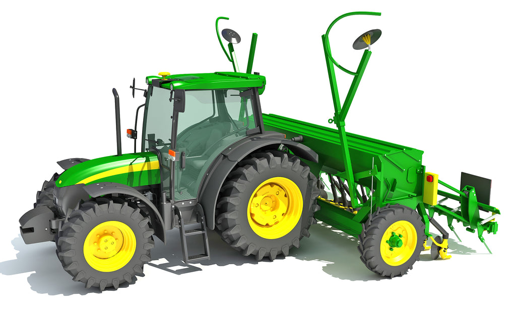 Tractor with Seed Drill