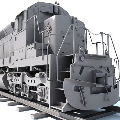 3D Train with Wagon