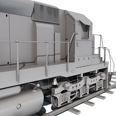 3D Train with Wagon
