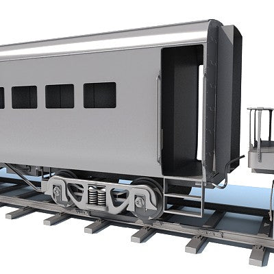 3D Train with Wagon