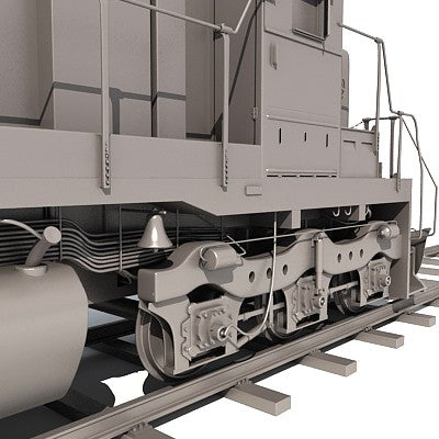 3D Train with Wagon