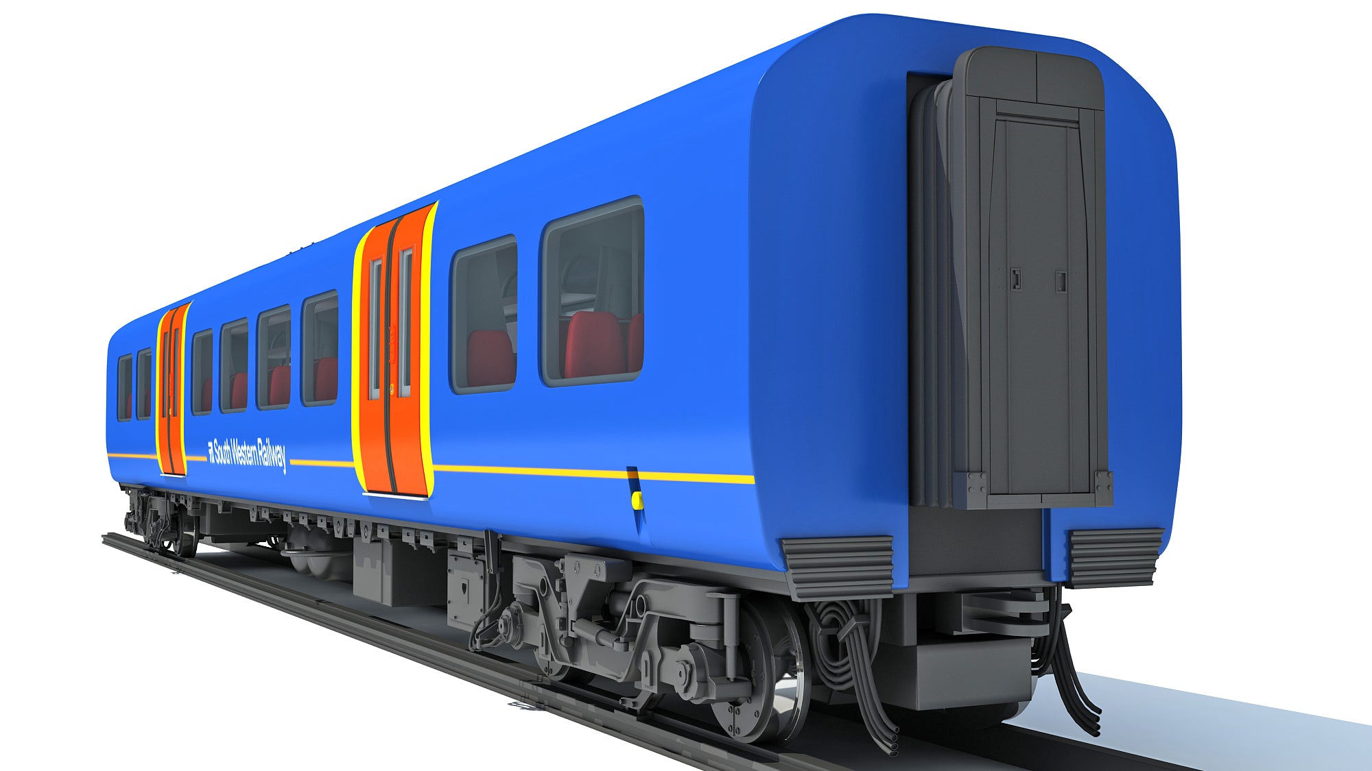 Train Passenger Coach Car 3D Models