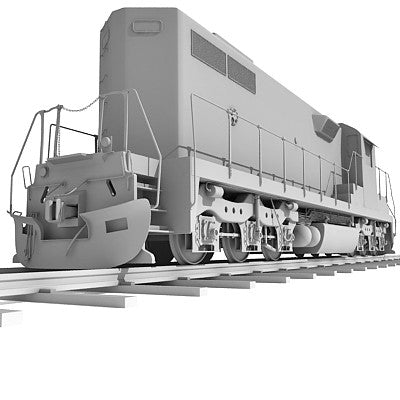 3D Train with Railway
