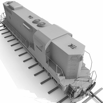 3D Train with Railway