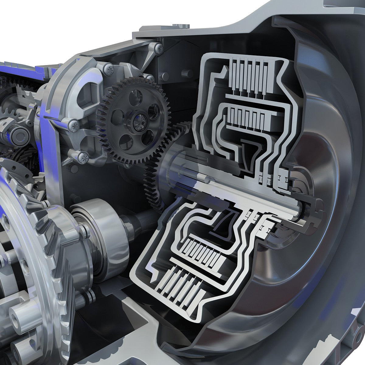 Transmission Cutaway Sectioned 3D Model