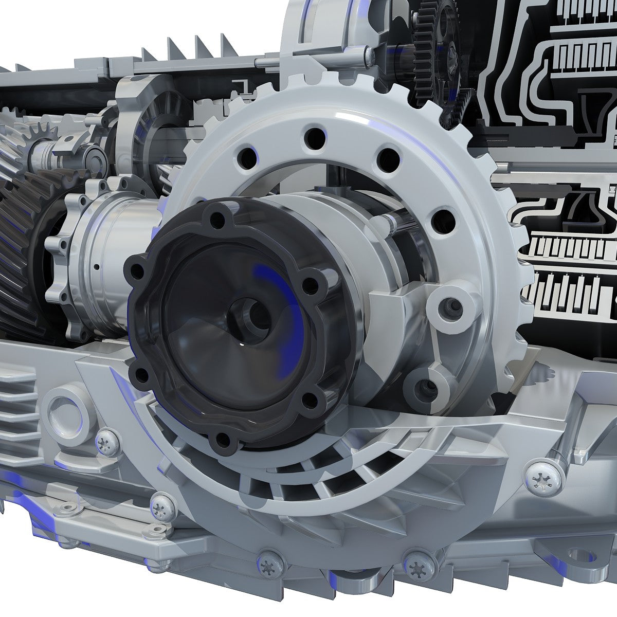 Transmission Cutaway Sectioned 3D Model