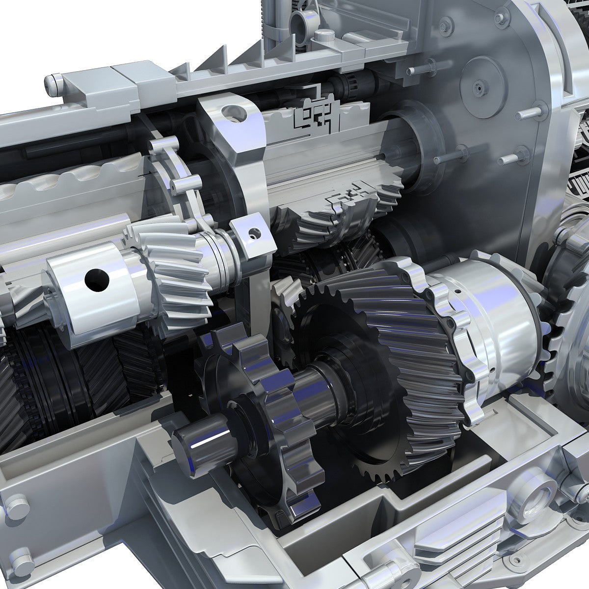 Transmission Cutaway Sectioned 3D Model