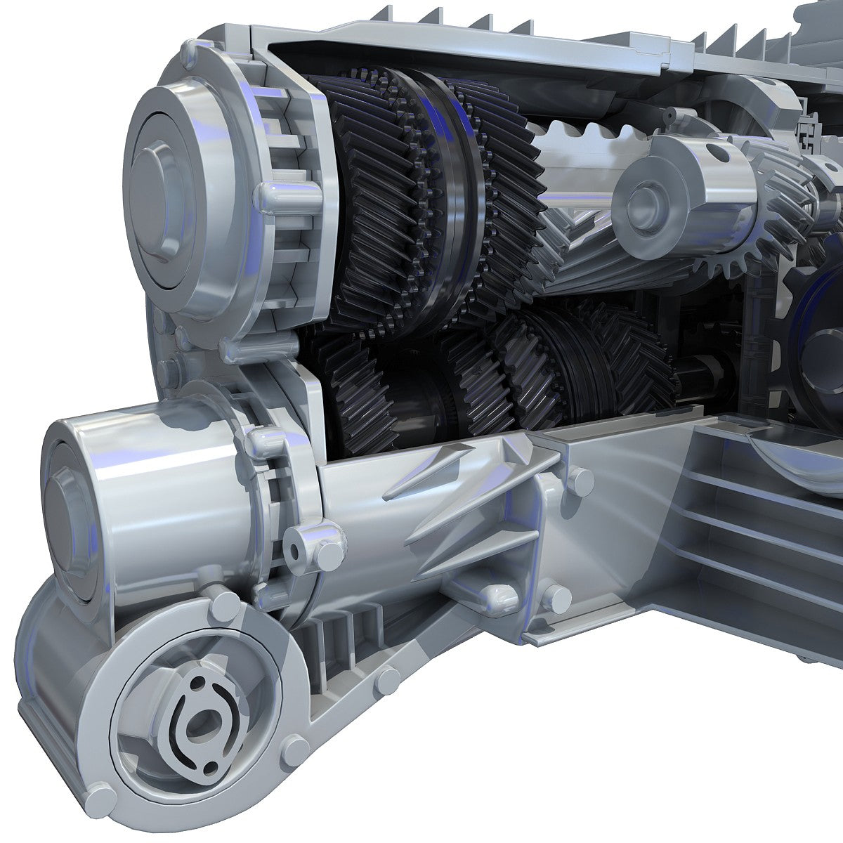 Transmission Cutaway Sectioned 3D Model