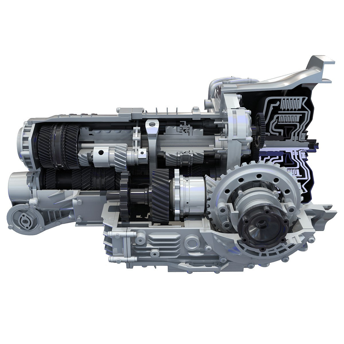 Transmission Cutaway Sectioned 3D Model