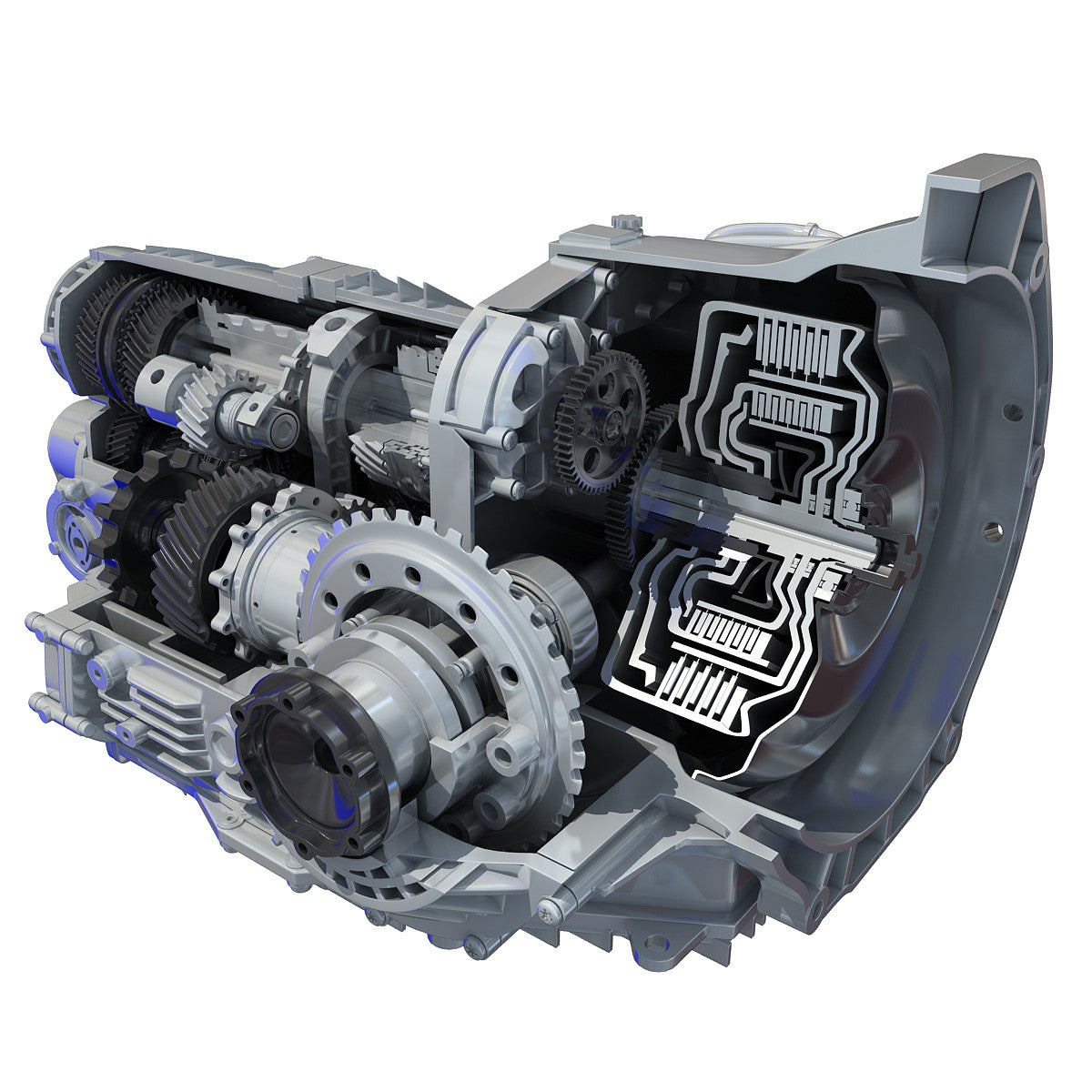 Transmission Cutaway Sectioned 3D Model
