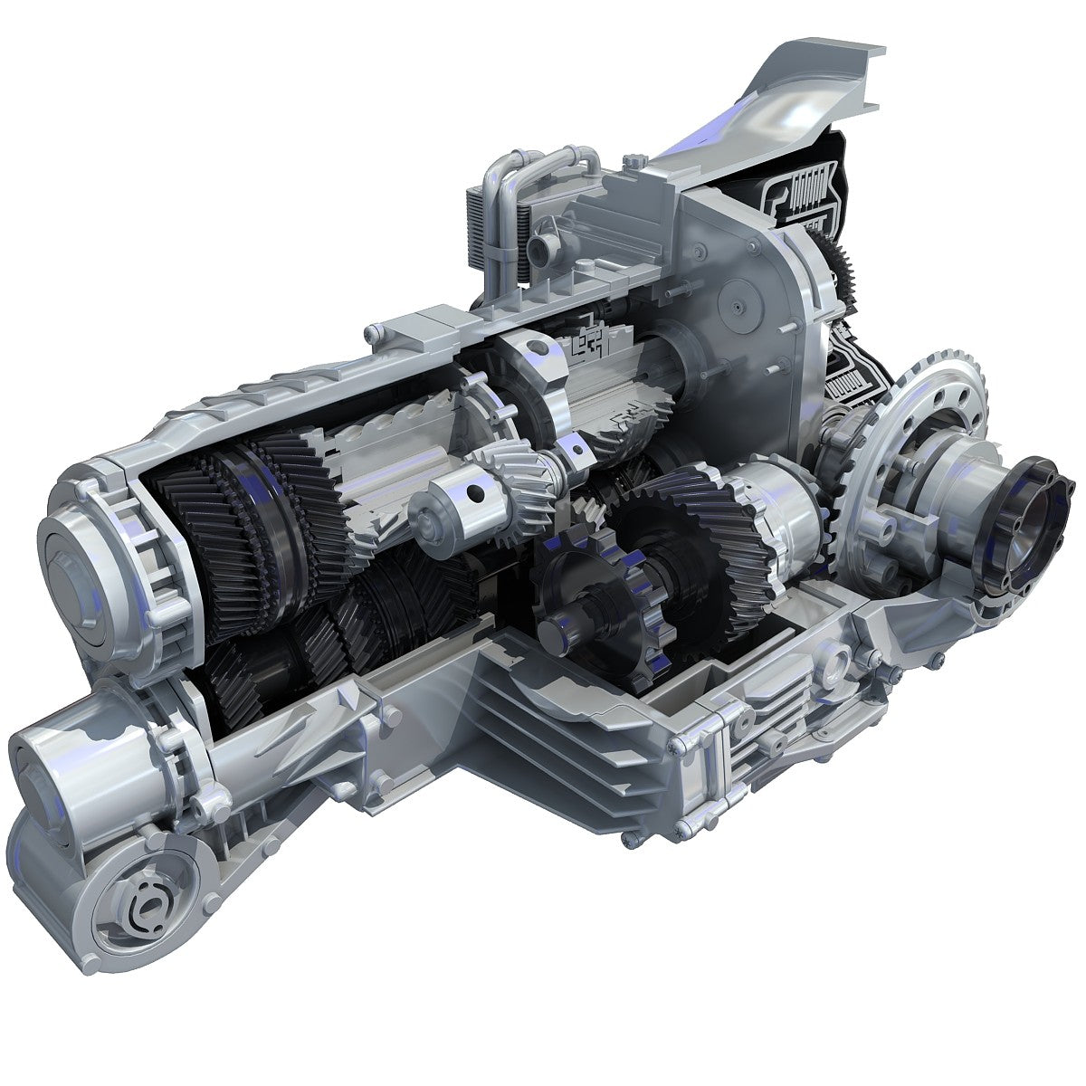Transmission Cutaway Sectioned 3D Model
