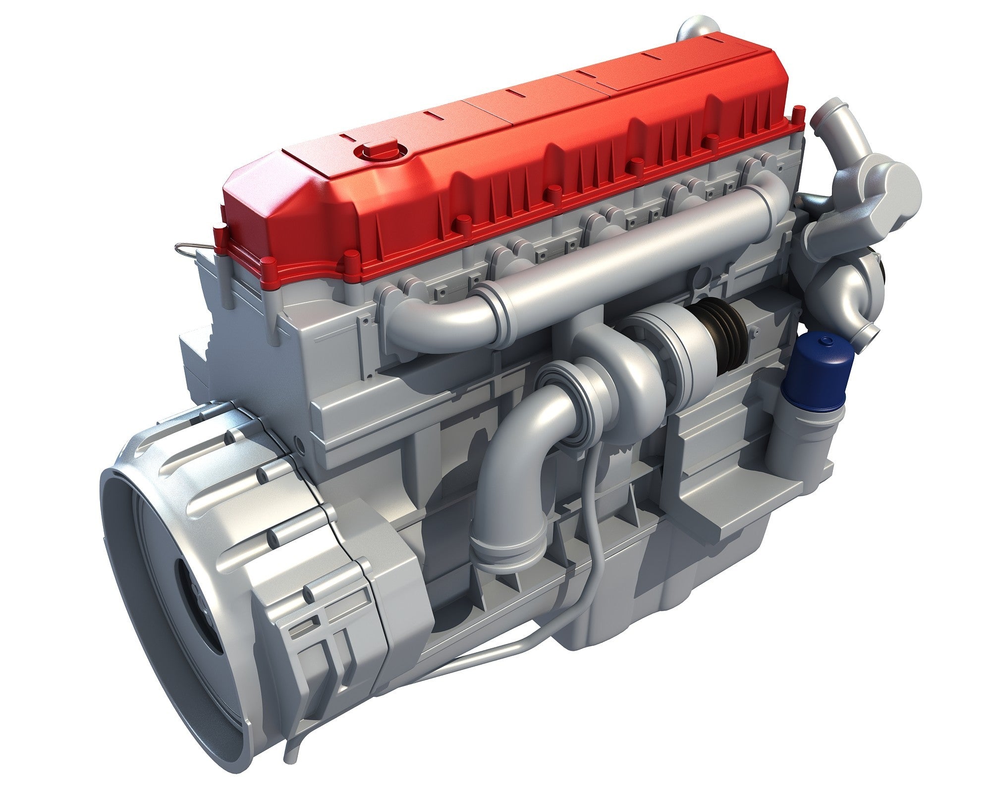 Truck Engine 3D Model