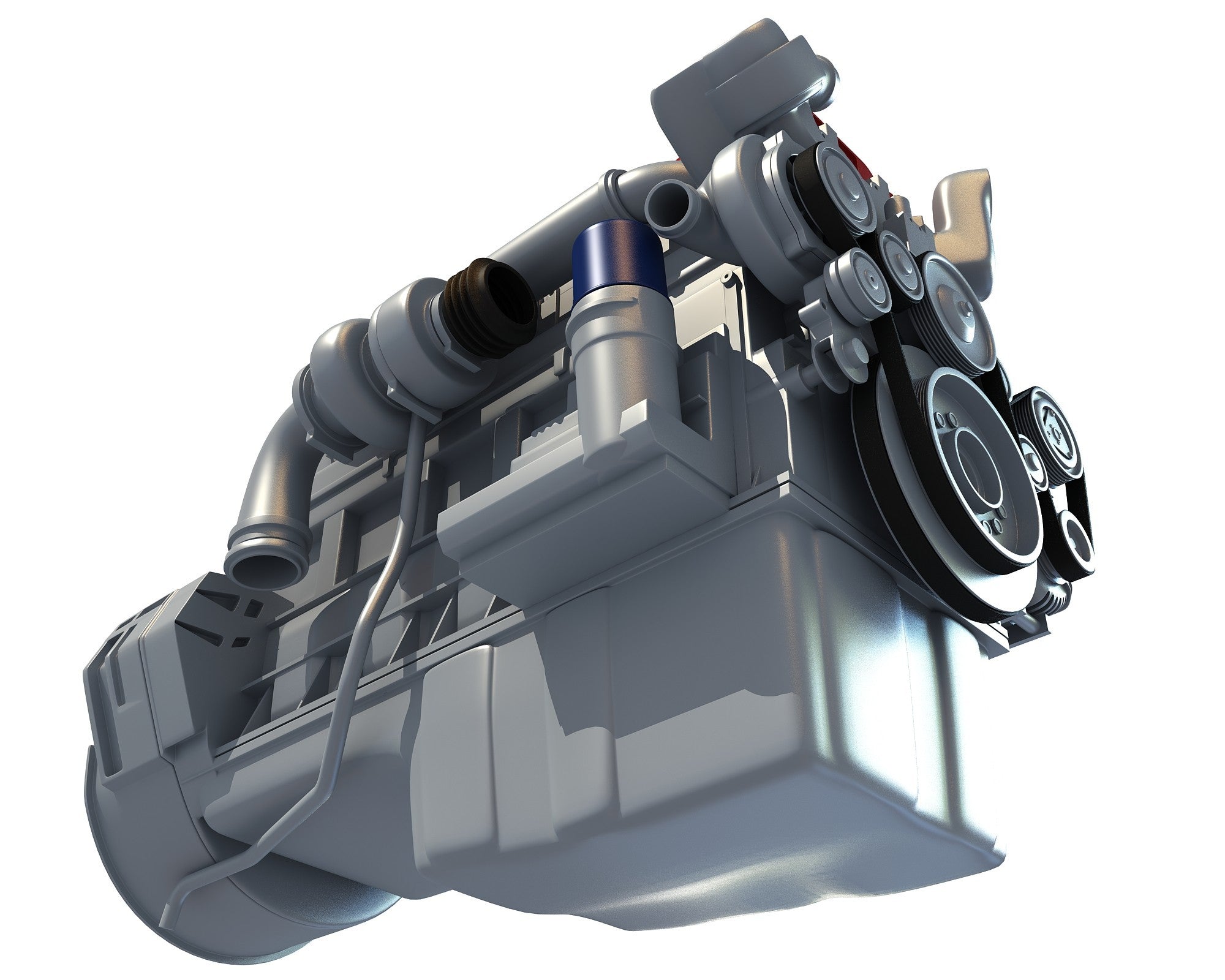 Truck Engine 3D Model