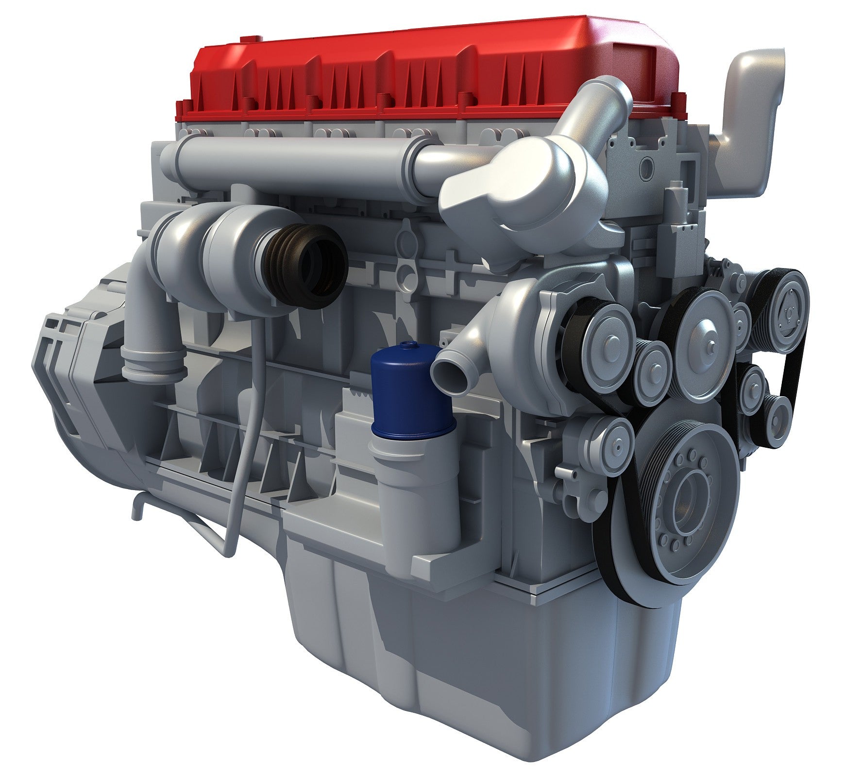 Truck Engine 3D Model