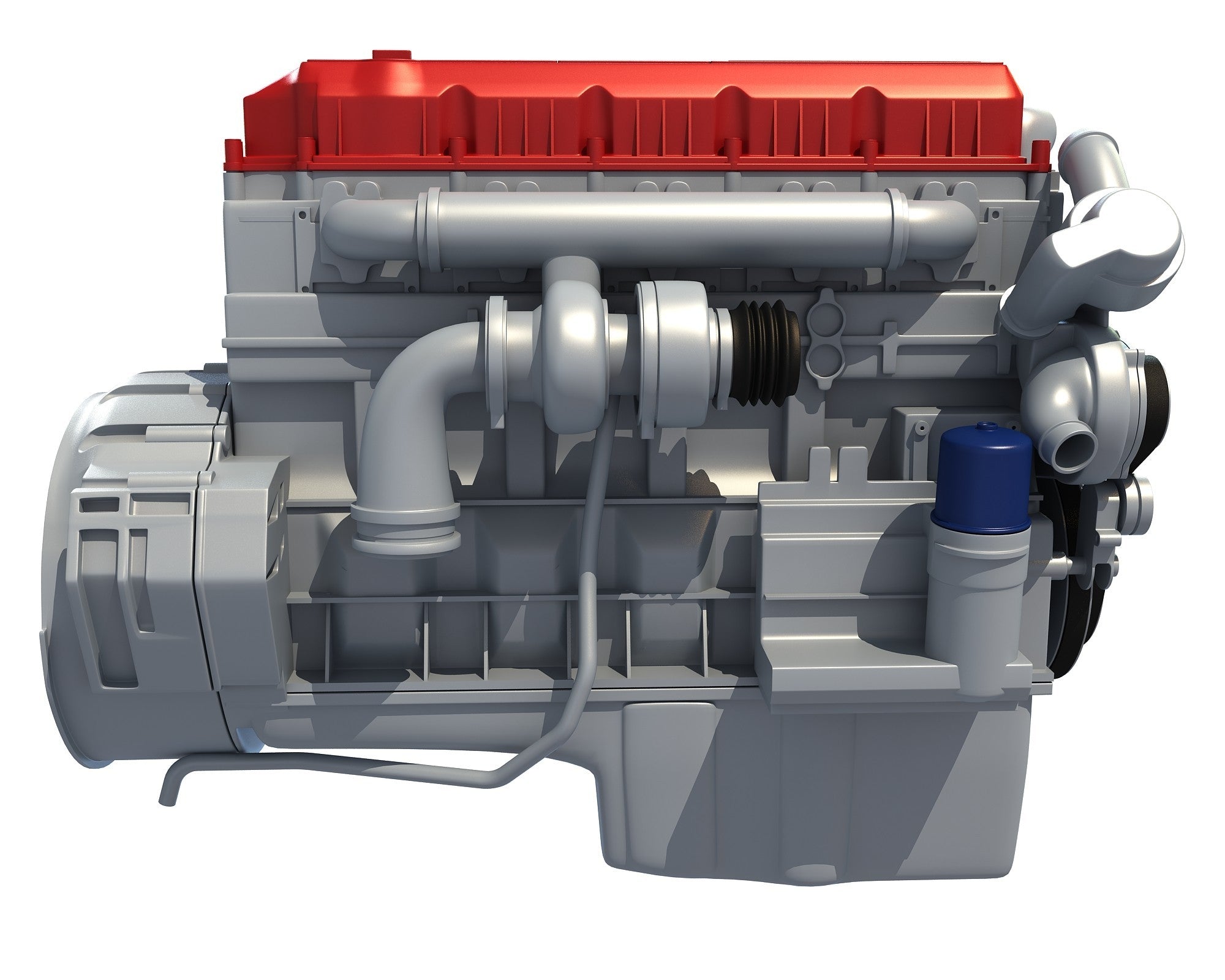 Truck Engine 3D Model