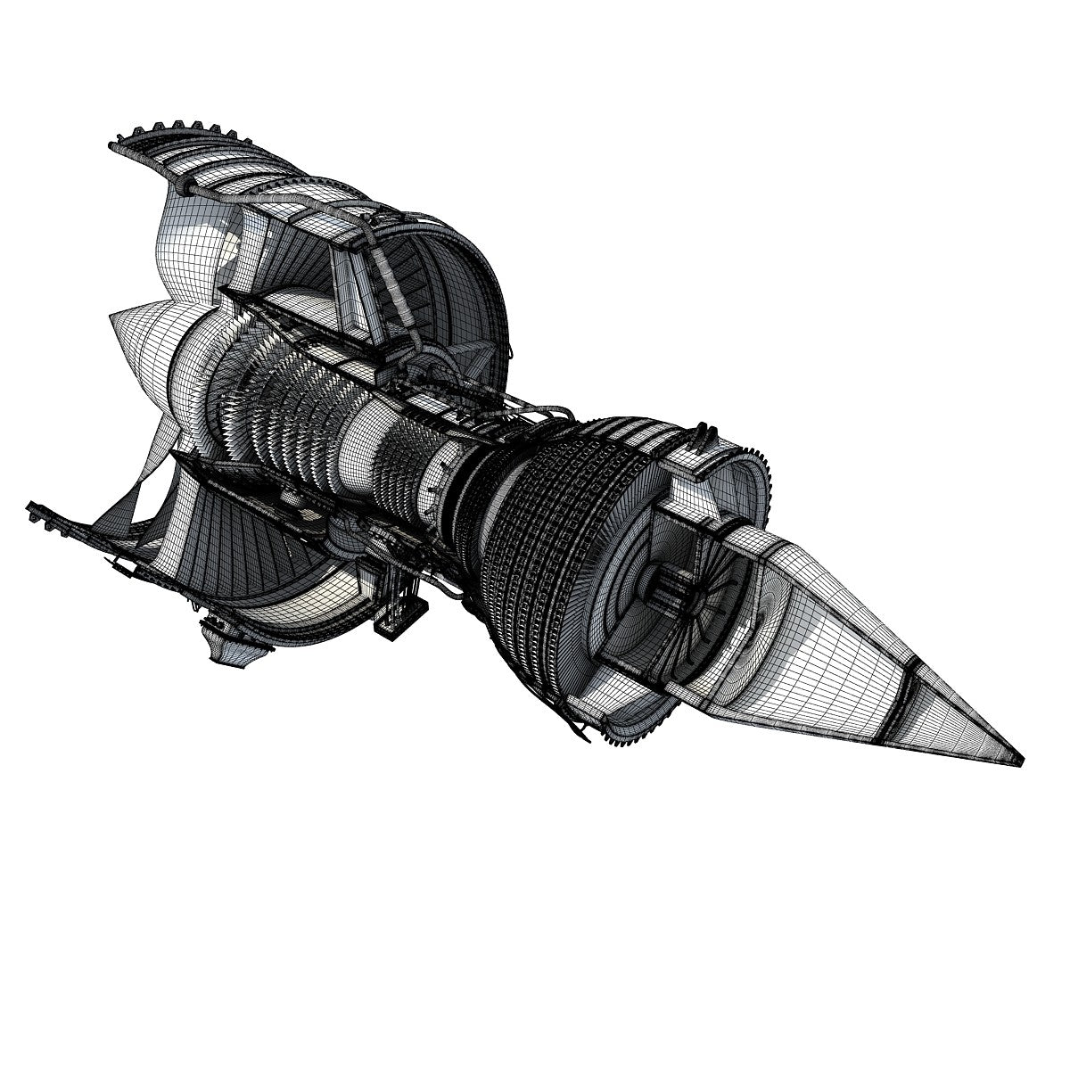 Turbofan Cutaway Rolls-Royce Trent