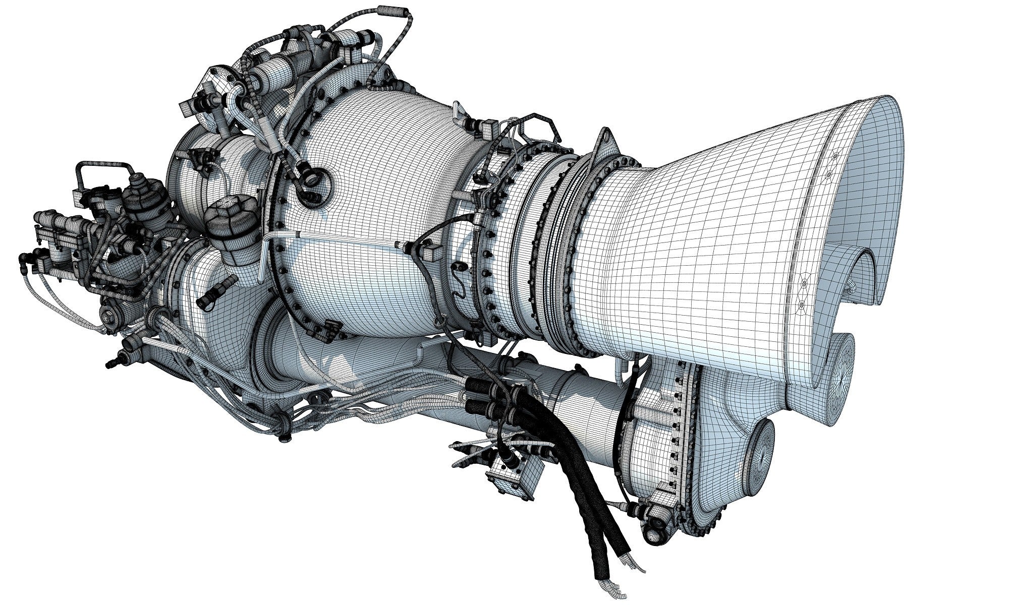 Helicopter Engine 3D Model