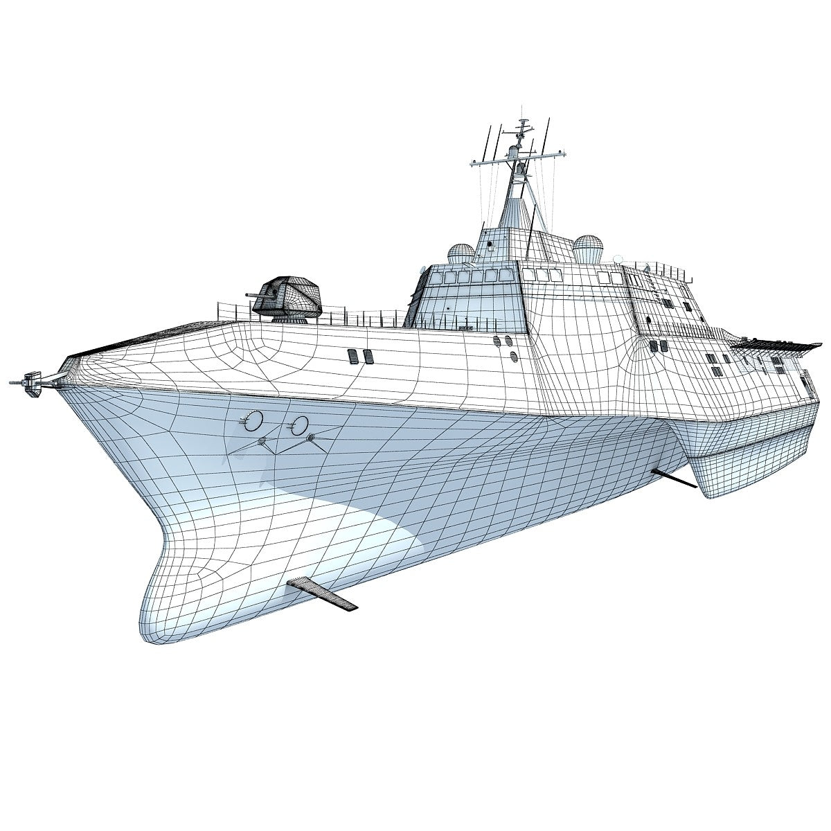  LCS-2 Trimaran Ship 3D Model