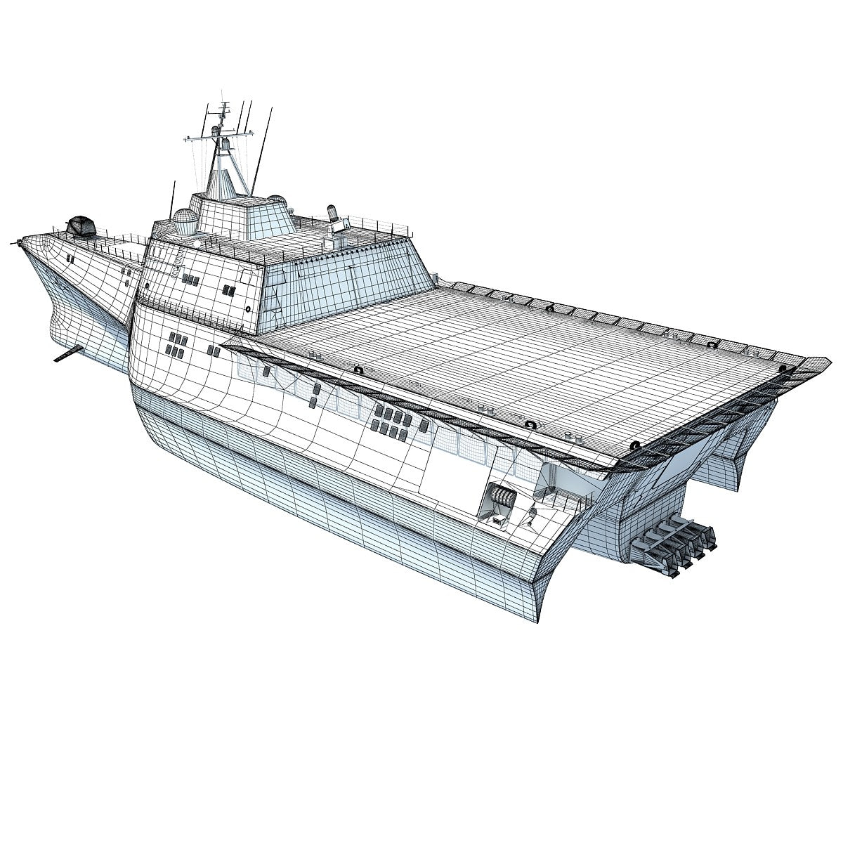  LCS-2 Trimaran Ship 3D Model