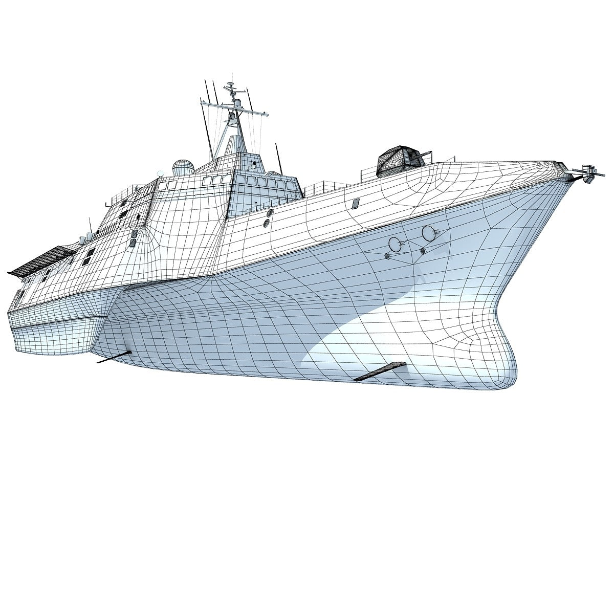  LCS-2 Trimaran Ship 3D Model