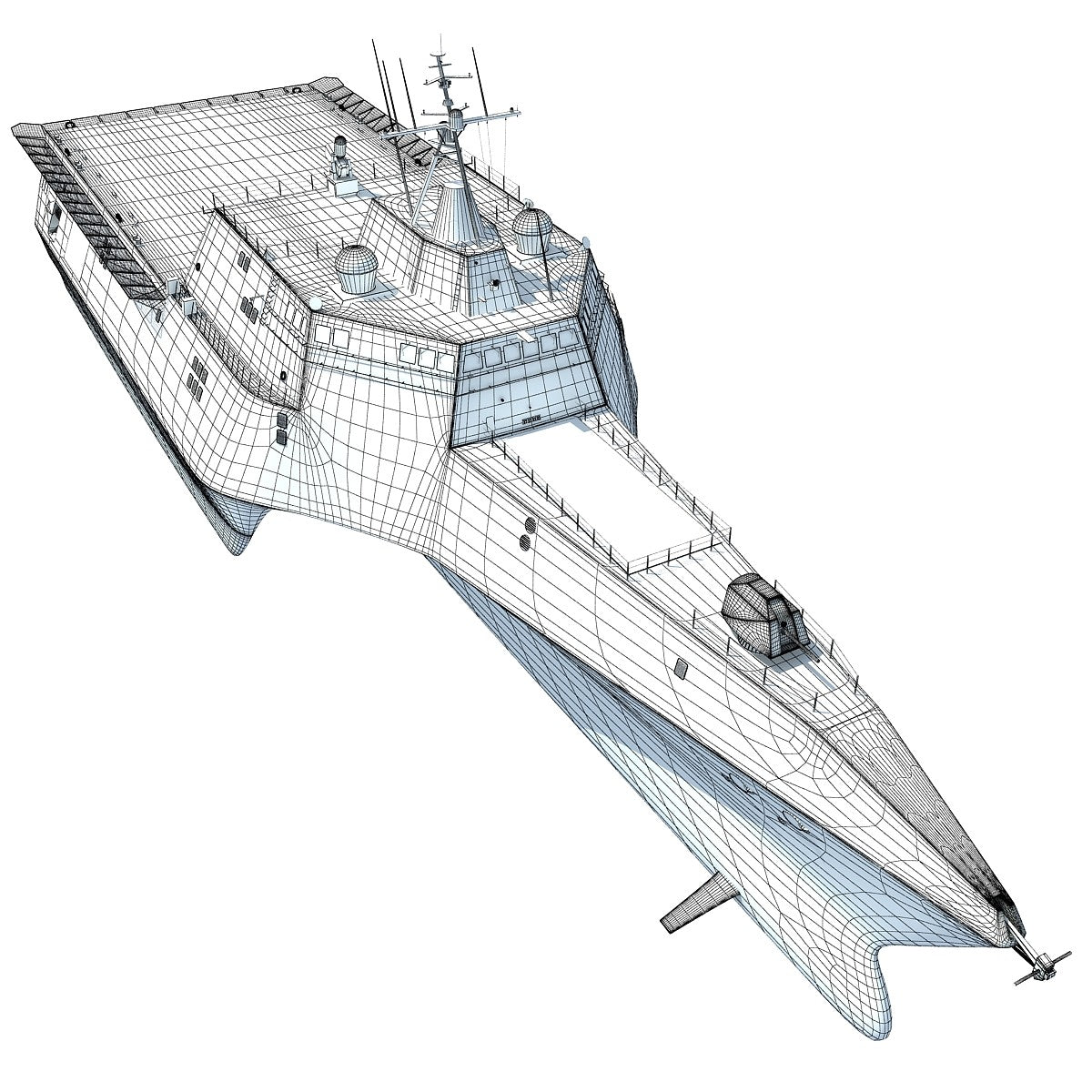  LCS-2 Trimaran Ship 3D Model