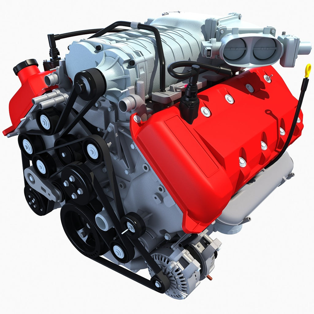 V8 Engine 3D Model