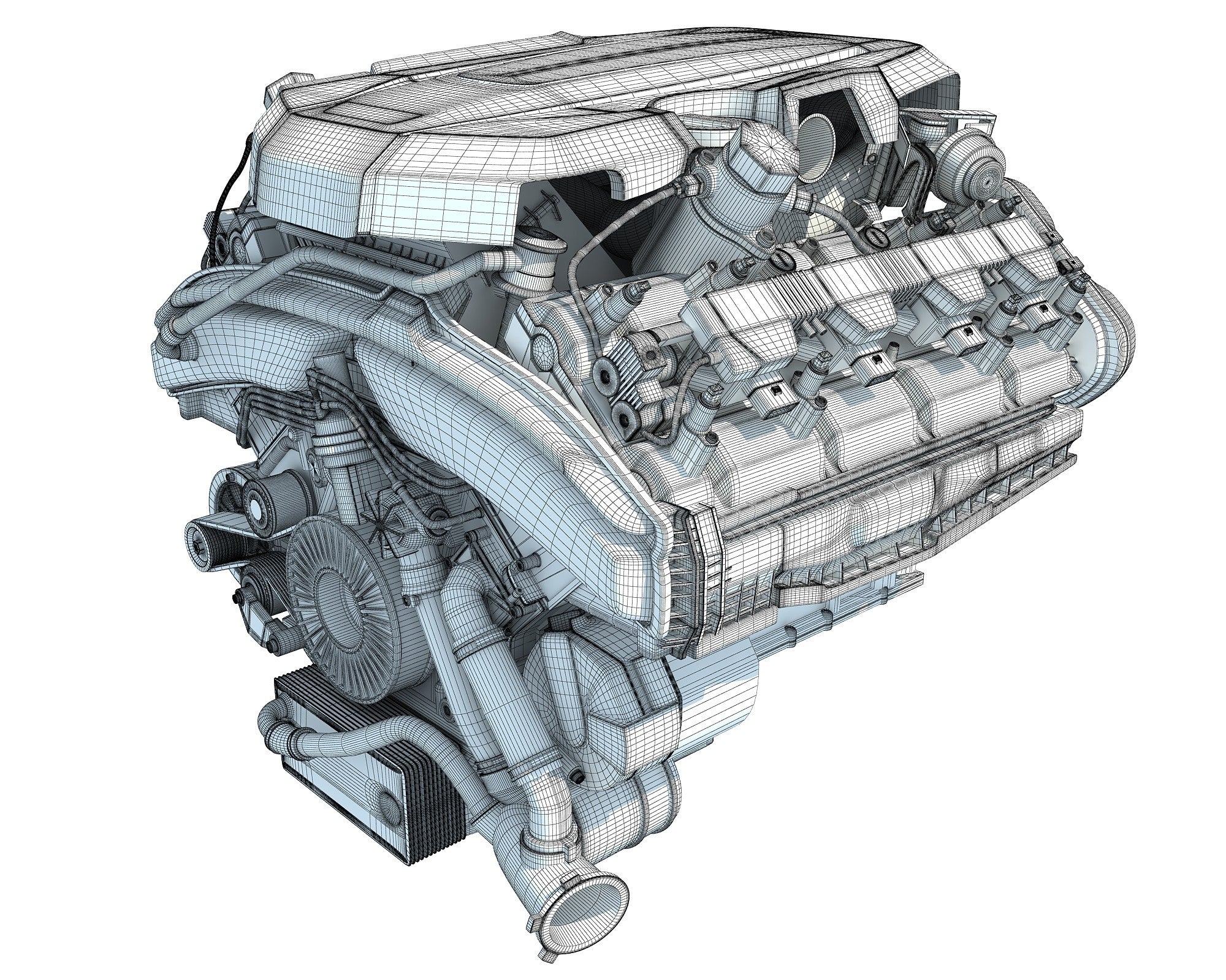 Car Engine 3D Model