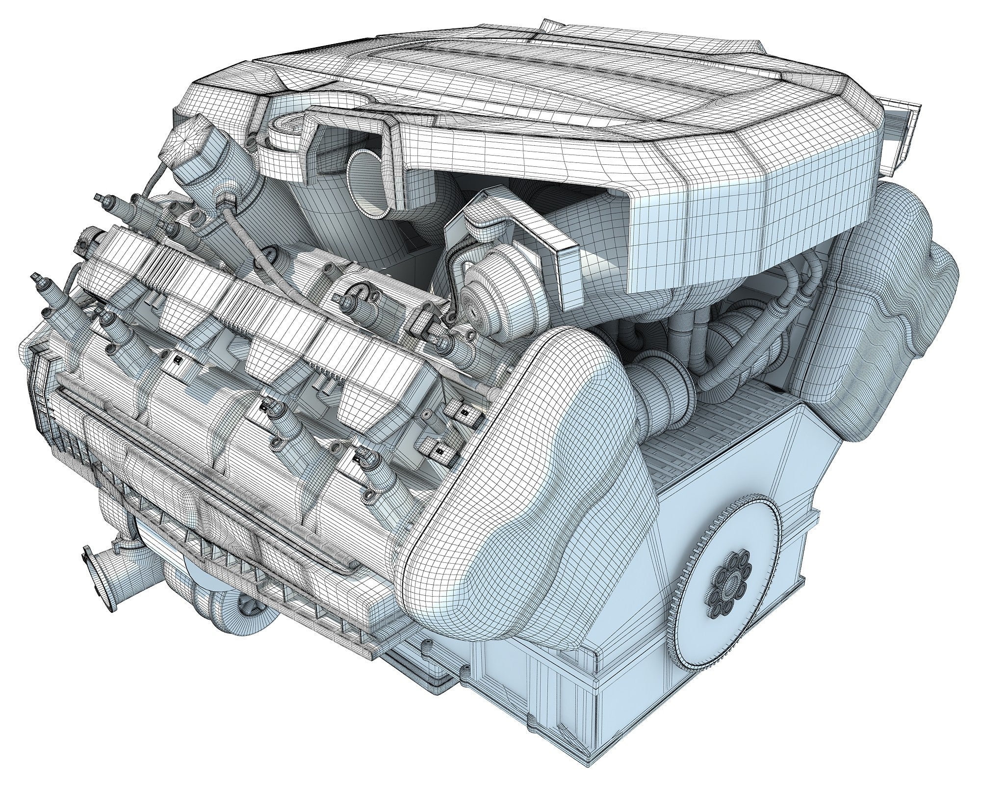 Car Engine 3D Model