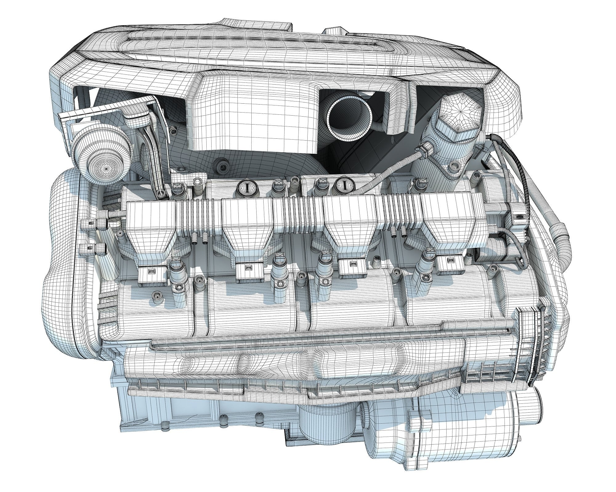 Car Engine 3D Model