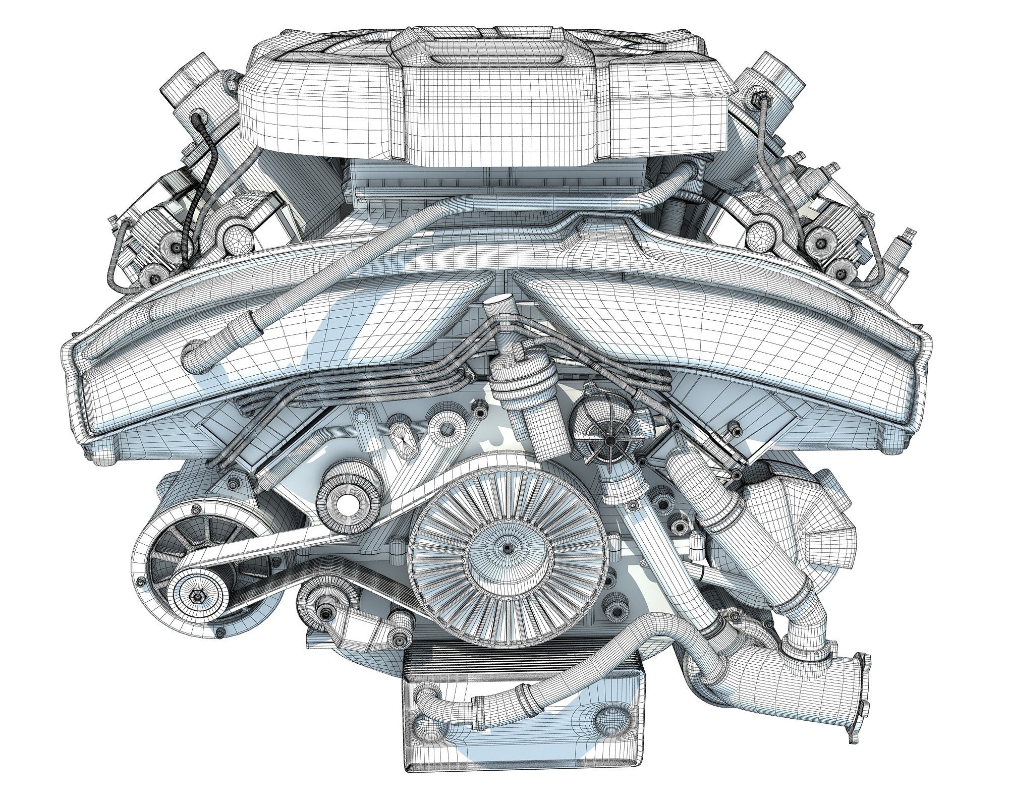 Car Engine 3D Model