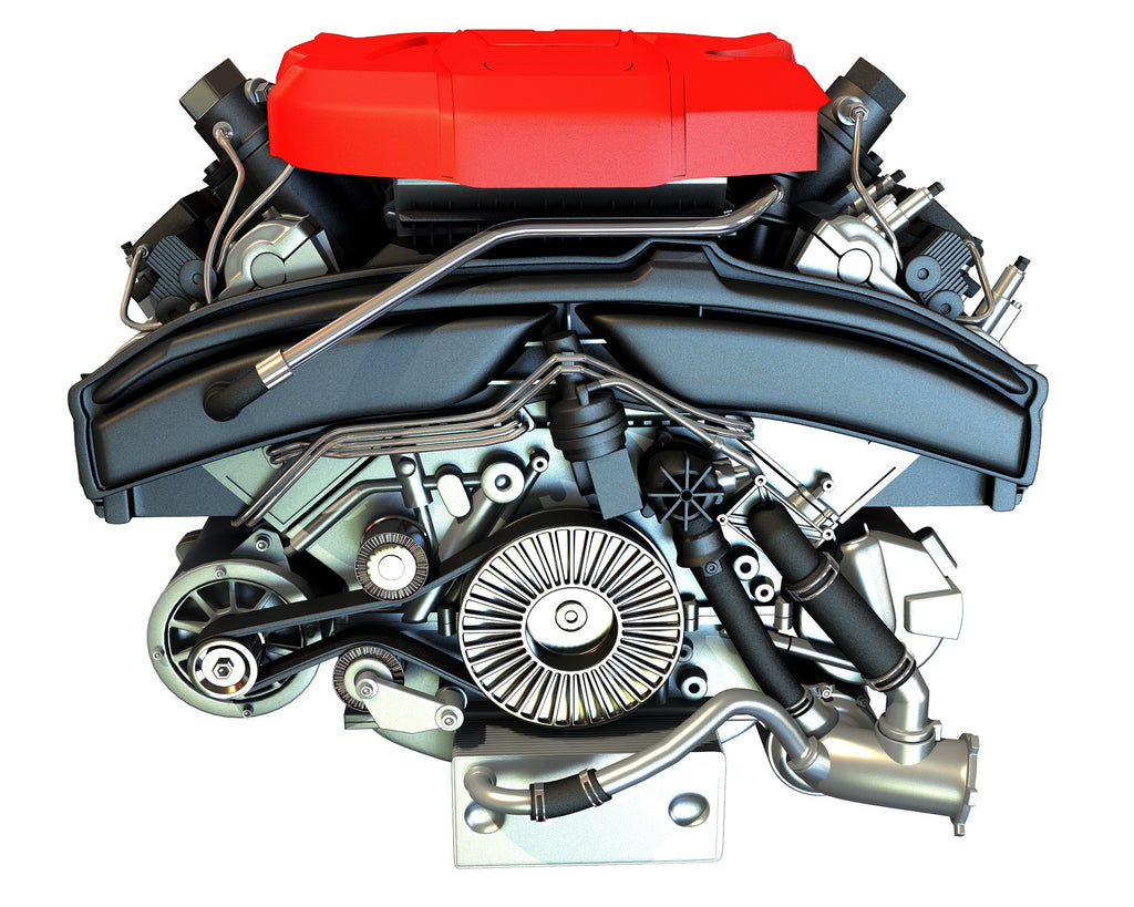 V8 Car Engine 3D Model