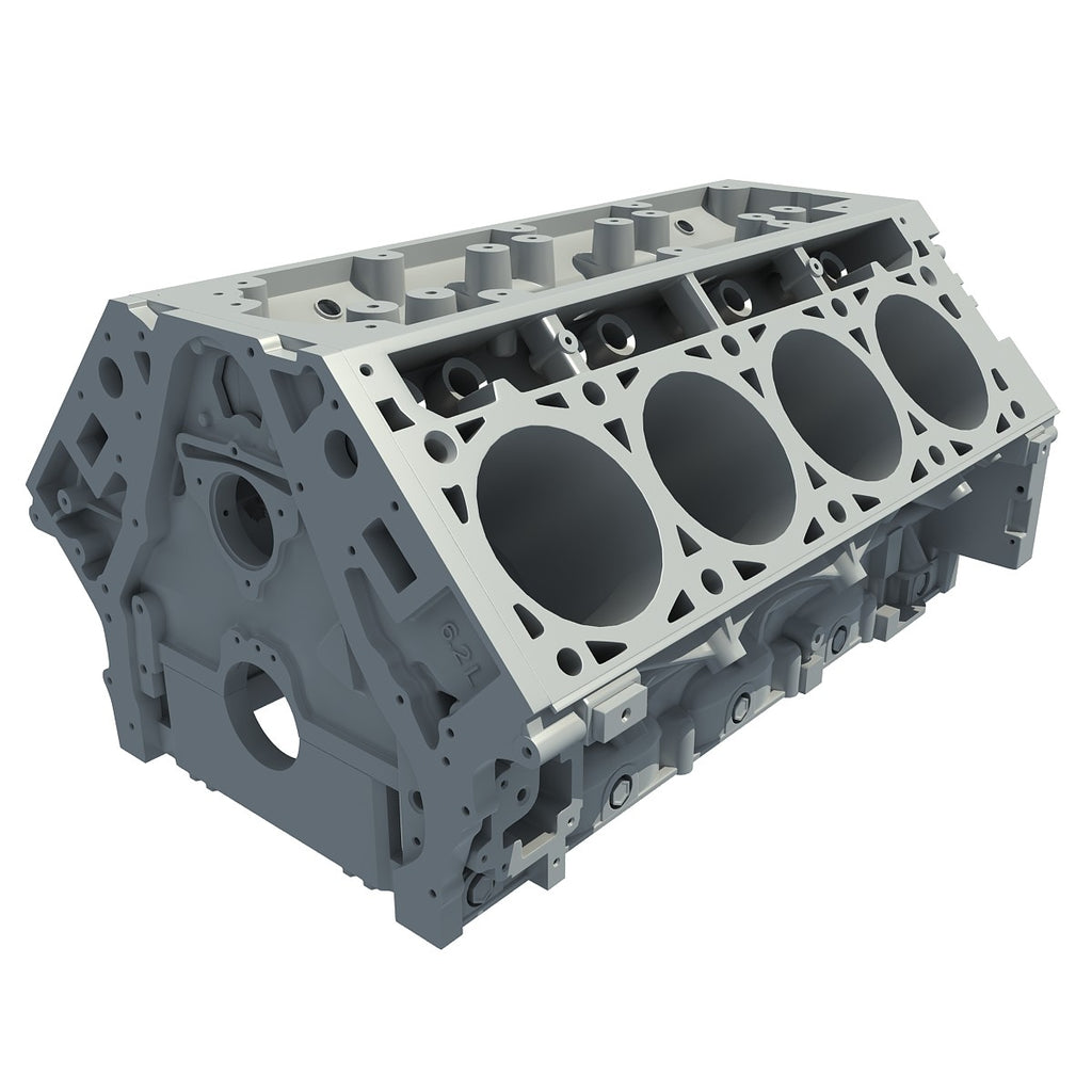 V8 Engine Block 3D Model