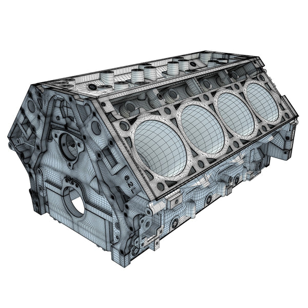 V8 Engine Block Icon Computer V8 Engine Block 3D Model – 3D Horse