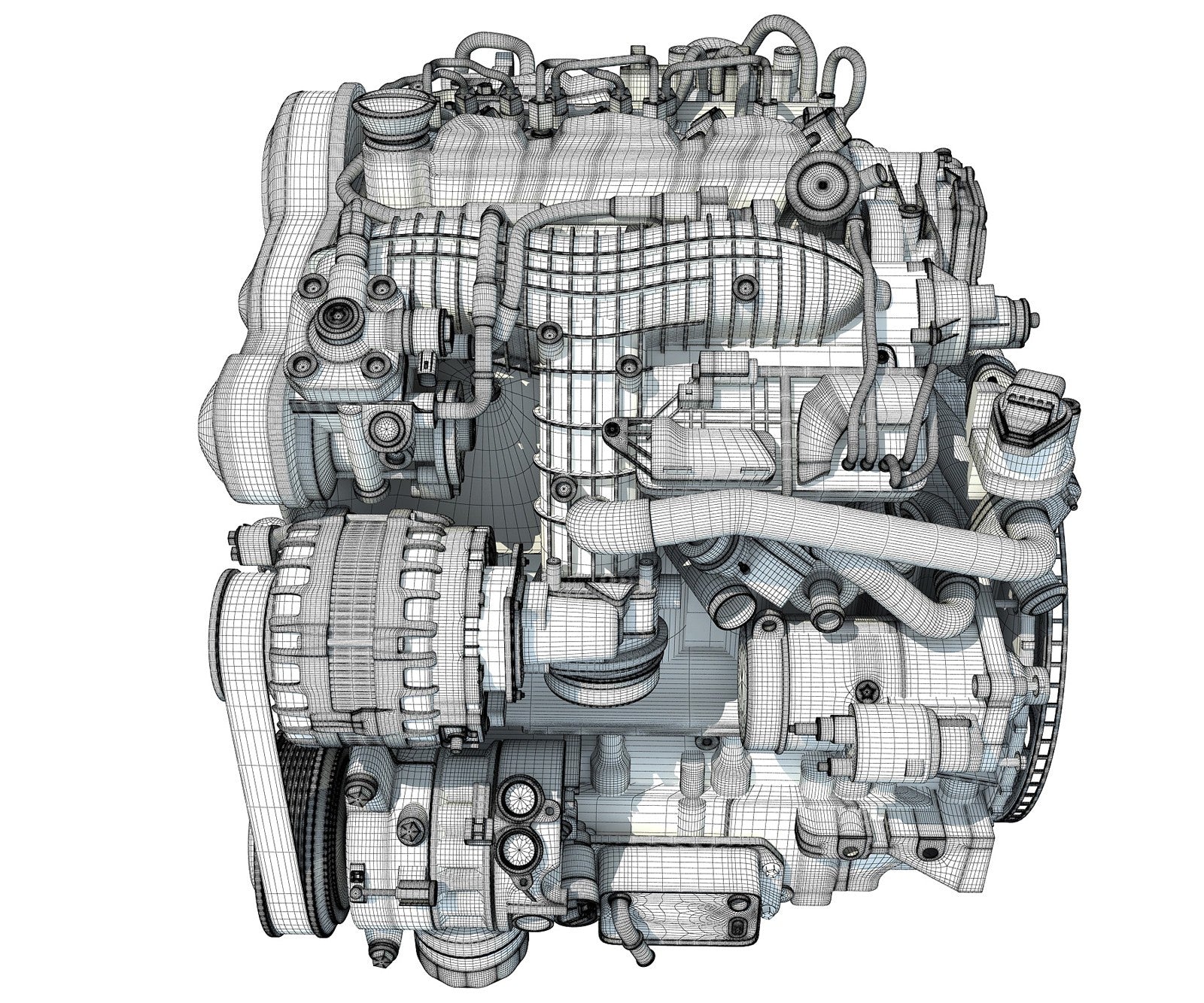 Volvo Engine 3D Model
