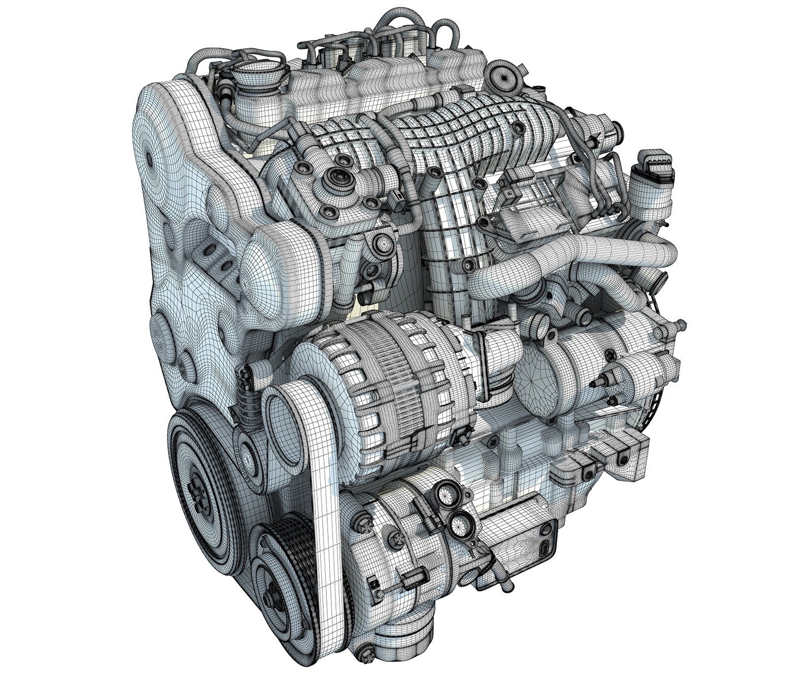 Volvo Engine 3D Model