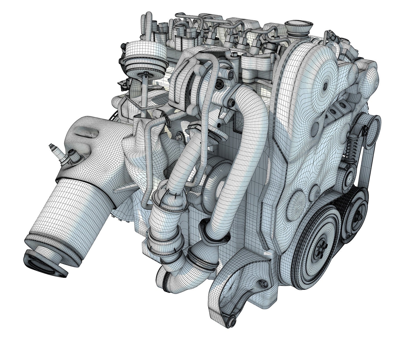 Volvo Engine 3D Model