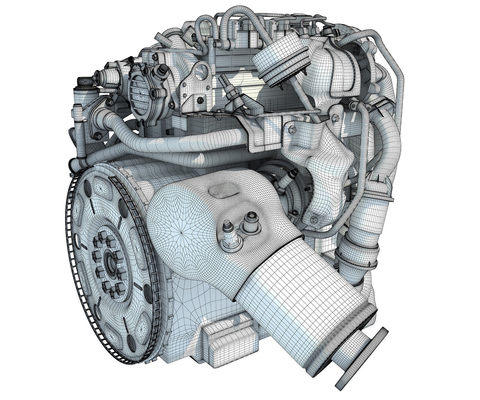 Volvo Engine 3D Model