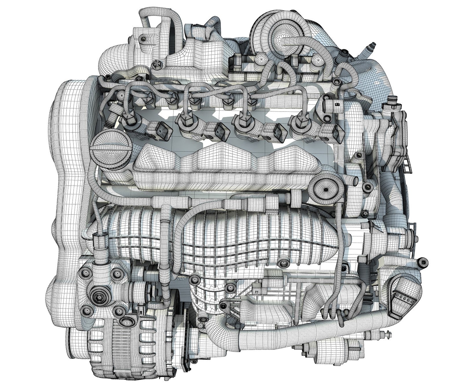 Volvo Engine 3D Model