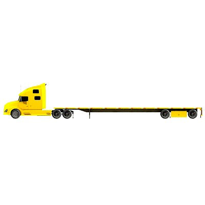 Flatbed Truck 3D Model