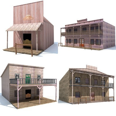 Western Houses 3D Models
