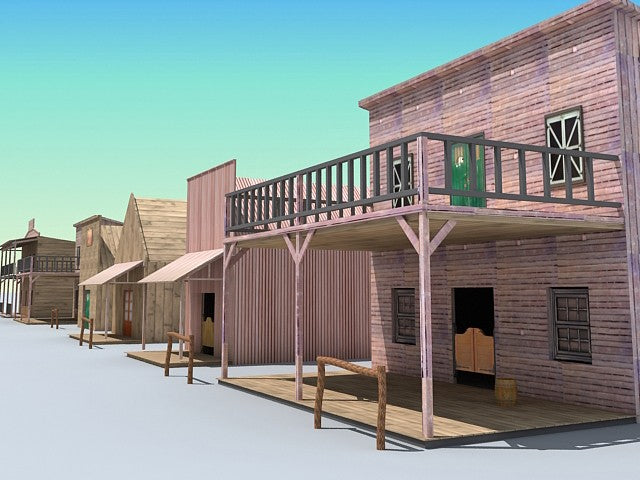 Western Town 3D Model