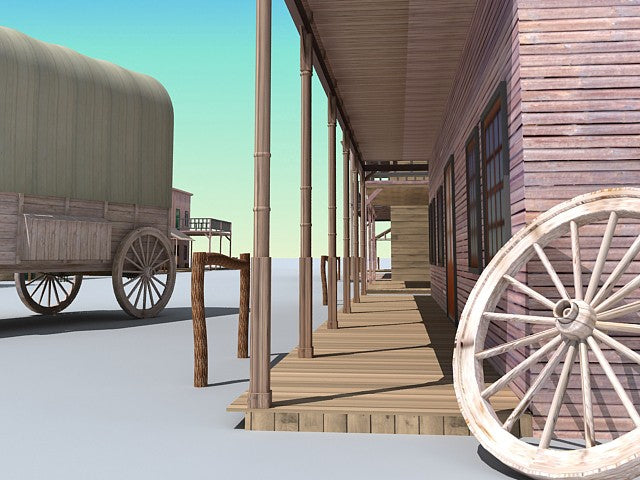 Western Town 3D Model