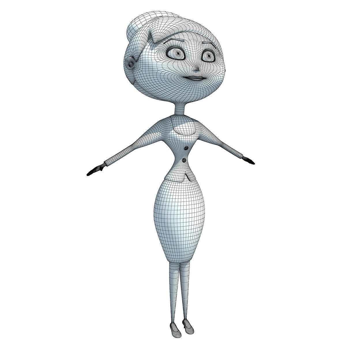 Woman Character Rigged 3D Model