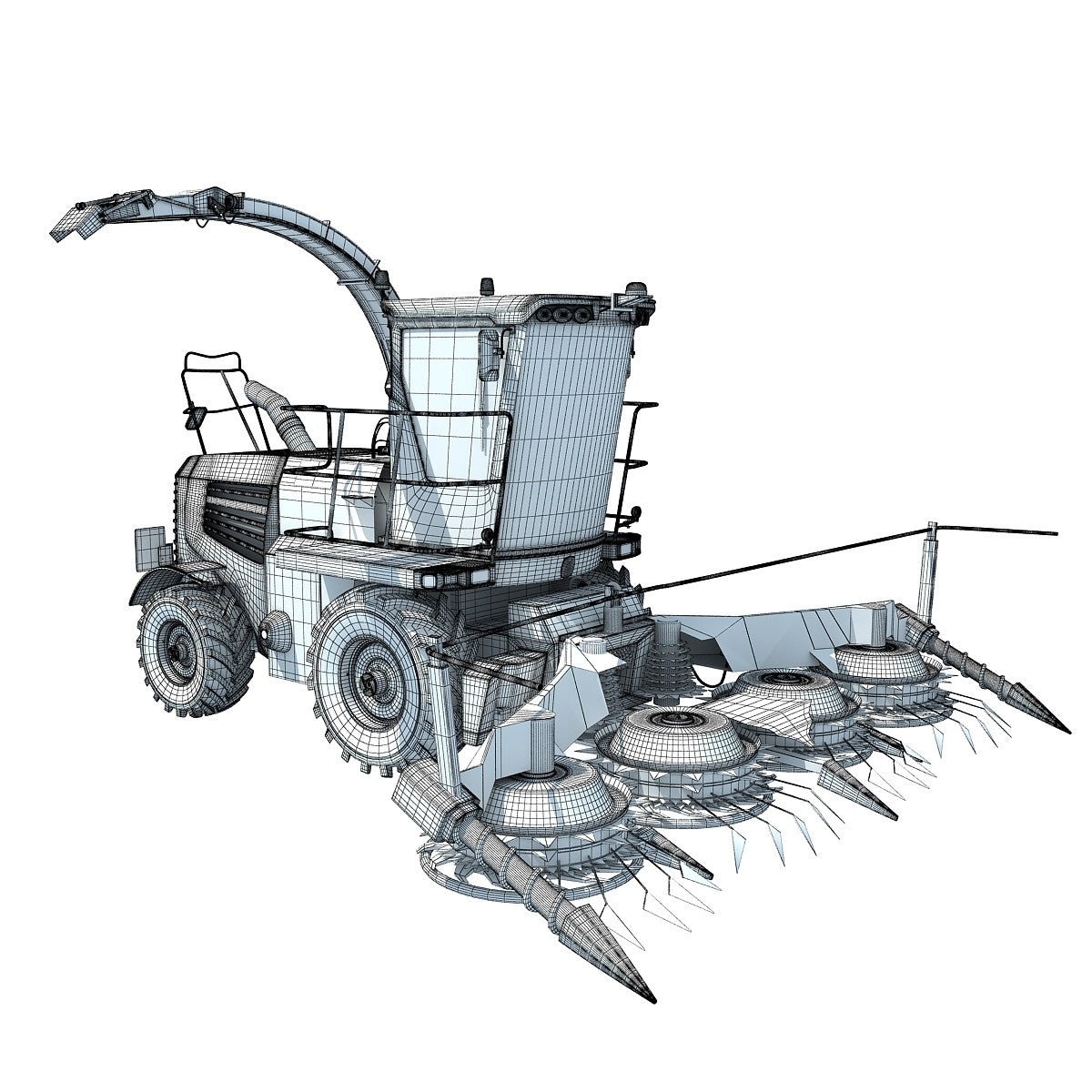 Forage Harvester 3D Model