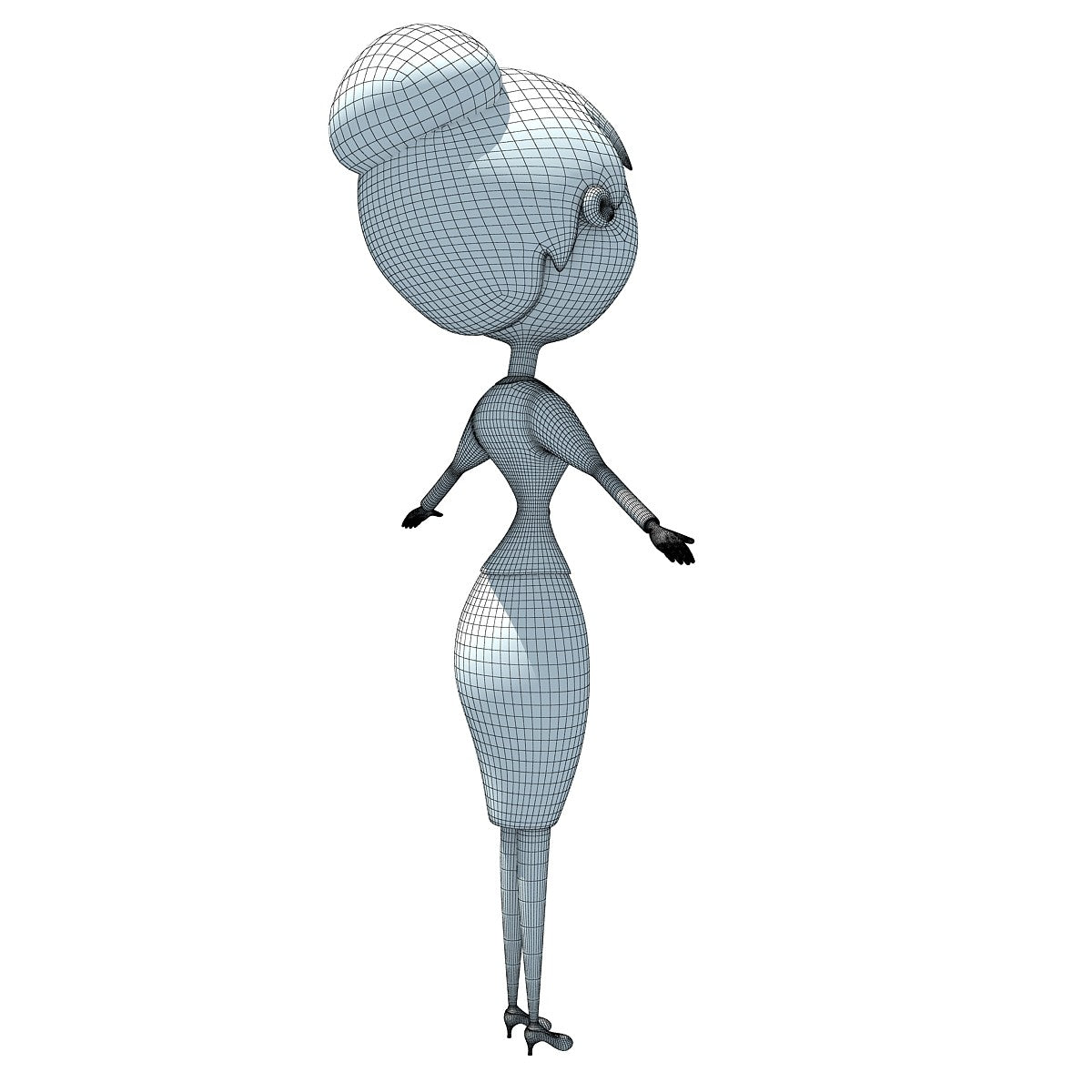 Woman Character Rigged 3D Model