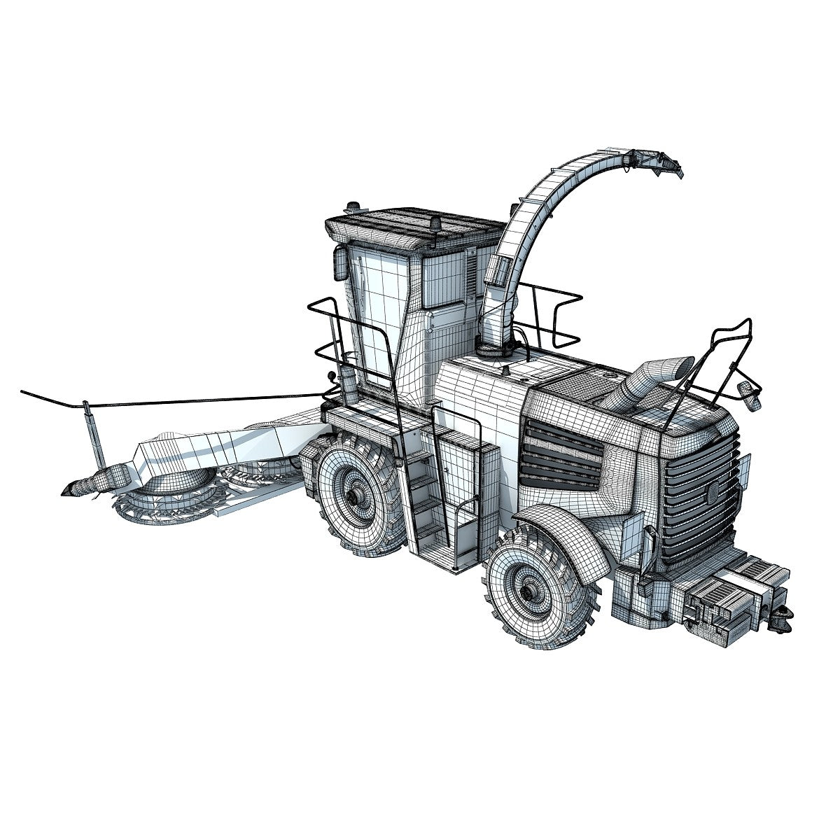 Forage Harvester 3D Model
